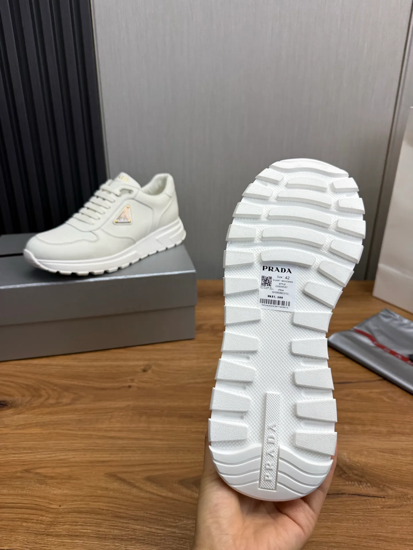 Men's shoes 💰580💰 [PRADA] Men's shoes are popular in the counter, official website is synchronized, 1 high-quality shipment ✔️Original cowhide punching + cowhide lining, 1🆚1 replica, original sole, 38-45 (45 customized, non-refundable)